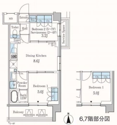 パークアクシス東蒲田 409 間取り図