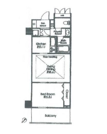 ライトコート四谷 2階 間取り図