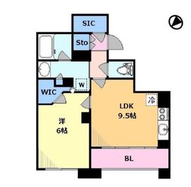 イニシアイオ西麻布 8階 間取り図