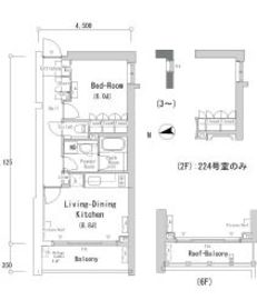 ルミークアン南麻布 221 間取り図