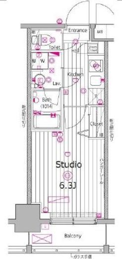 ガーラ・プレシャス渋谷六本木通り 6階 間取り図
