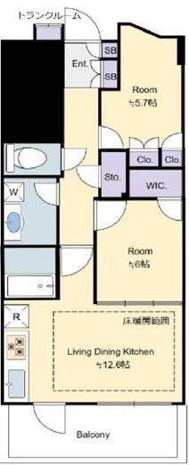 プラウドシティ池袋本町 9階 間取り図