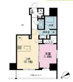 ザ・パークワンズ門前仲町 5階 間取り図