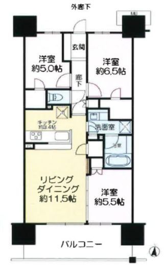 オーベル東陽町サウシア 10階 間取り図
