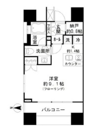 クオリア神南フラッツ 6階 間取り図