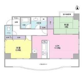 グランドゥール広尾 2階 間取り図