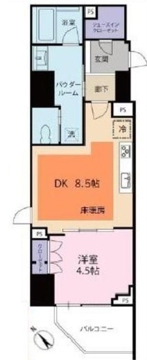 シティハウス文京茗荷谷レジデンス 4階 間取り図
