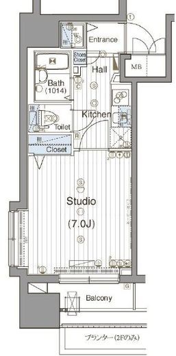 グランド・ガーラ神田 4階 間取り図