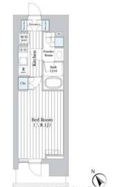 ライオンズフォーシア築地ステーション 403 間取り図