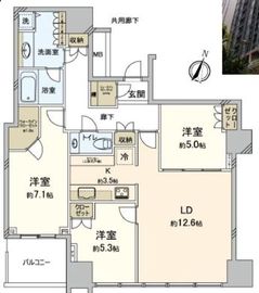 大崎ウエストシティタワーズ ウエスト 31階 間取り図