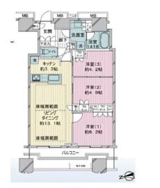 富久クロスコンフォートタワー(Tomihisa Cross)  42階 間取り図