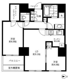プラウドタワー本郷東大前 16階 間取り図