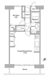 プラザ勝どき 525 間取り図