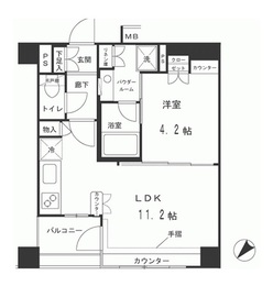 ドゥーエ五反田 802 間取り図