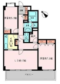 コロネード市ヶ谷 213 間取り図