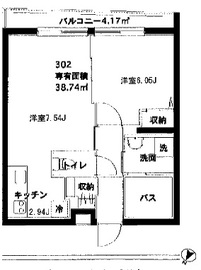 スペックハウス白金台 302 間取り図