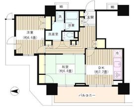 ウエルタワー深川 8階 間取り図