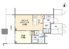 パークコート文京小石川ザ・タワー 23階 間取り図