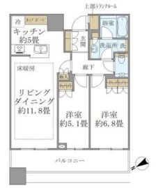 ブリリアタワーズ目黒 35階 間取り図