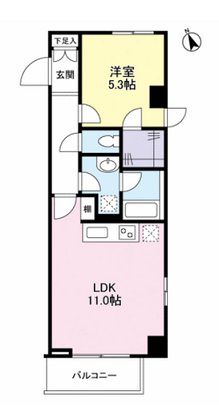 レジデンス原 303 間取り図