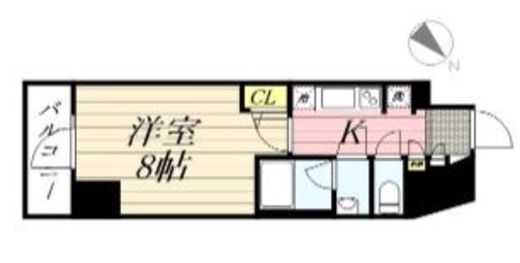 グランパセオ麻布十番 1303 間取り図