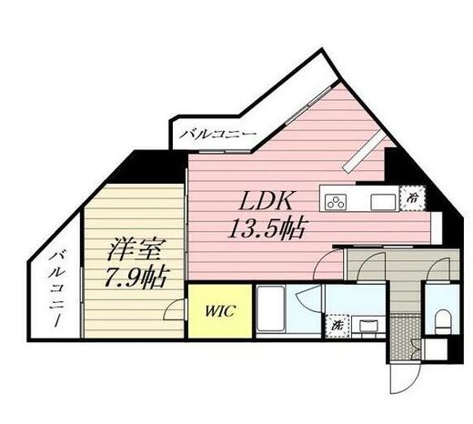 グランパセオ麻布十番 401 間取り図