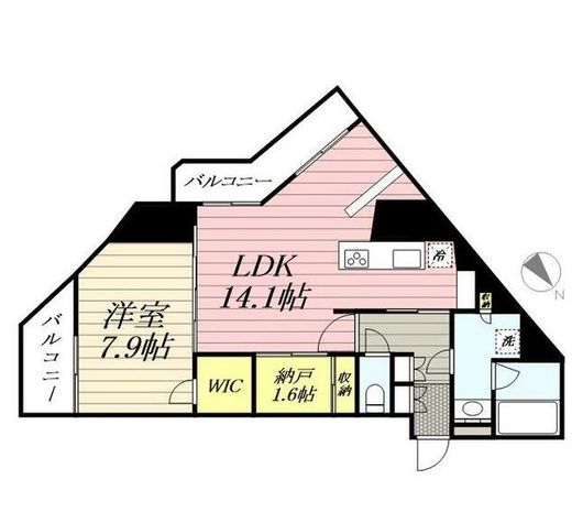 グランパセオ麻布十番 201 間取り図