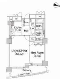 ミレニアムガーデンコート 5階 間取り図