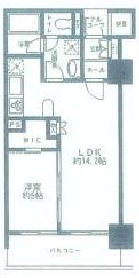 プライムパークス品川シーサイド ザ・レジデンス 1505 間取り図