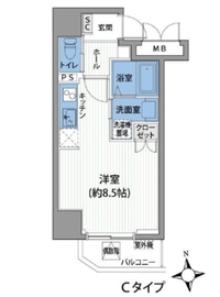 サンテ・トゥルム芝公園 203 間取り図