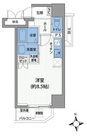 サンテ・トゥルム芝公園 202 間取り図