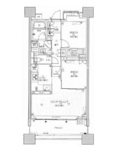 クレヴィアタワー目黒不動前 9階 間取り図