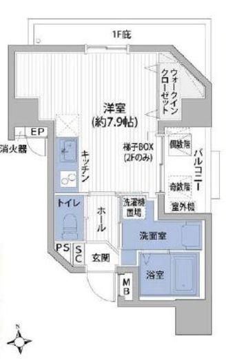 サンテ・トゥルム芝公園 501 間取り図