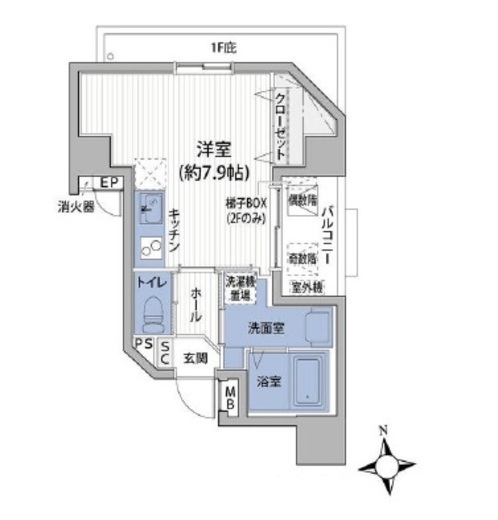 サンテ・トゥルム芝公園 601 間取り図