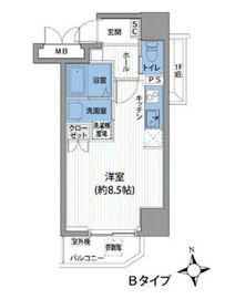 サンテ・トゥルム芝公園 302 間取り図