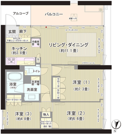 ガーデニエール砧ウエスト 726 間取り図