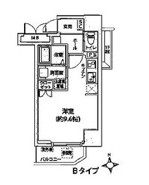 サンテ・トゥルム芝公園 502 間取り図