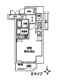 サンテ・トゥルム芝公園 702 間取り図