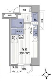 サンテ・トゥルム芝公園 802 間取り図