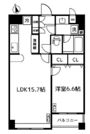 プラティーク三軒茶屋 1103 間取り図