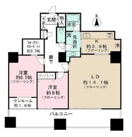 西戸山タワーホウムズ 2階 間取り図