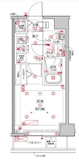クレイシア浅草橋 7階 間取り図