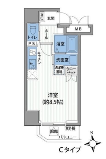 サンテ・トゥルム芝公園 503 間取り図