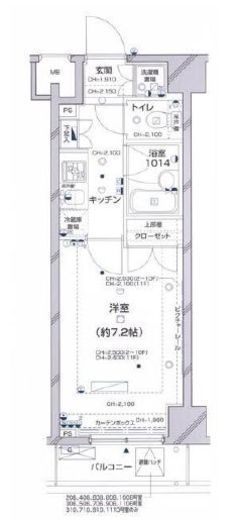 パレステュディオ新宿パークサイド 11階 間取り図