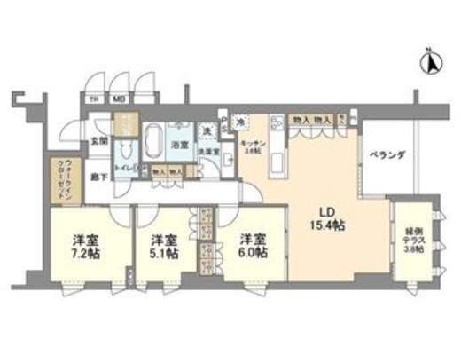 瀬田の杜ガーデン&テラス 209 間取り図