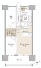 ライトテラス新宿御苑 1704 間取り図