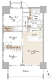 ライトテラス新宿御苑 601 間取り図