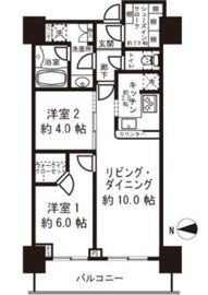 勝どきビュータワー 9階 間取り図