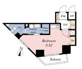 西新宿パインニードル 8階 間取り図