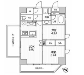 江戸川橋ステーションレジデンス 1301 間取り図